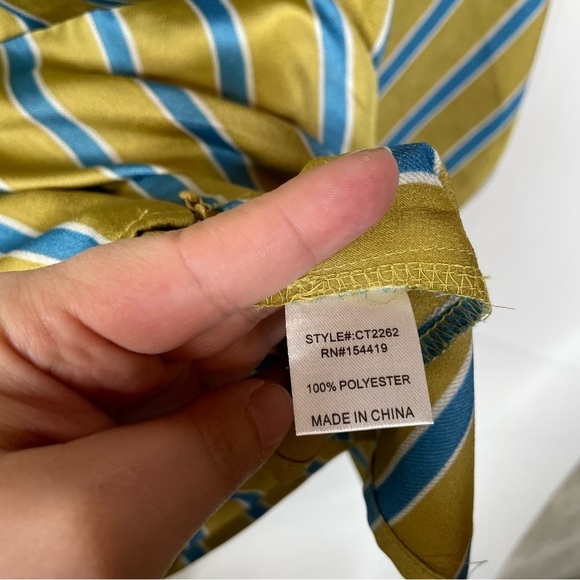 Stelen Striped Faux Side Knot Blouse Size Small - Picture 5 of 5